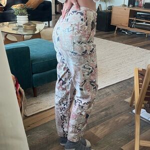 anthropology patterned pants